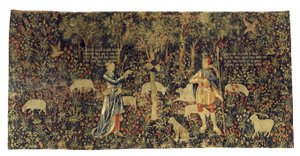 Çoban ve Çoban, c.1530 (yün ve ipek) by Flemish School